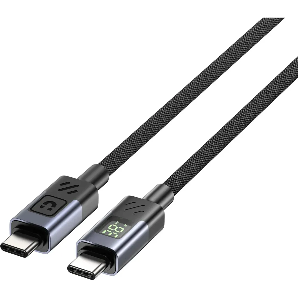 Kabel Unitek USB-C PD 60W 480Mbps z wyświetlaczem C14158ABK-2M, 2 m, USB 2.0, z oplotem, Czarny | Sklep ITnes.pl, IT for BUSINESS