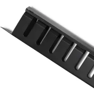 Organizer kabli 19" Qoltec 54476 - 1U, czarny