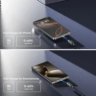 Kabel Unitek USB-C PD 60W 480Mbps z wyświetlaczem C14158ABK01-2M, 2 m, USB 2.0, z oplotem, Czarny | Sklep ITnes.pl, IT for BUSINESS