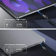 Kabel Unitek USB-C PD 60W 480Mbps z wyświetlaczem C14158ABK01-2M, 2 m, USB 2.0, z oplotem, Czarny | Sklep ITnes.pl, IT for BUSINESS