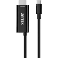 Kabel Unitek USB-C do HDMI 4K@60Hz z portem USB-C V1439ABK01 - 2 m, PD 100W, Czarny