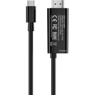 Kabel Unitek USB-C do HDMI 4K@60Hz z portem USB-C V1439ABK01 - 2 m, PD 100W, Czarny