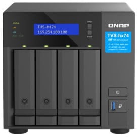 Serwer NAS QNAP Tower TVS-H474-PT-8G - Tower/Intel Pentium Gold G7400/8 GB RAM/4 wnęki/2 x M.2/hot-swap/3 lata Carry-in