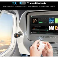 Adapter audio Unitek 2-in-1 Bluetooth Transmitter Receiver B1111A01, Bluetooth 5.3, 10 m | Sklep ITnes.pl, IT for BUSINESS