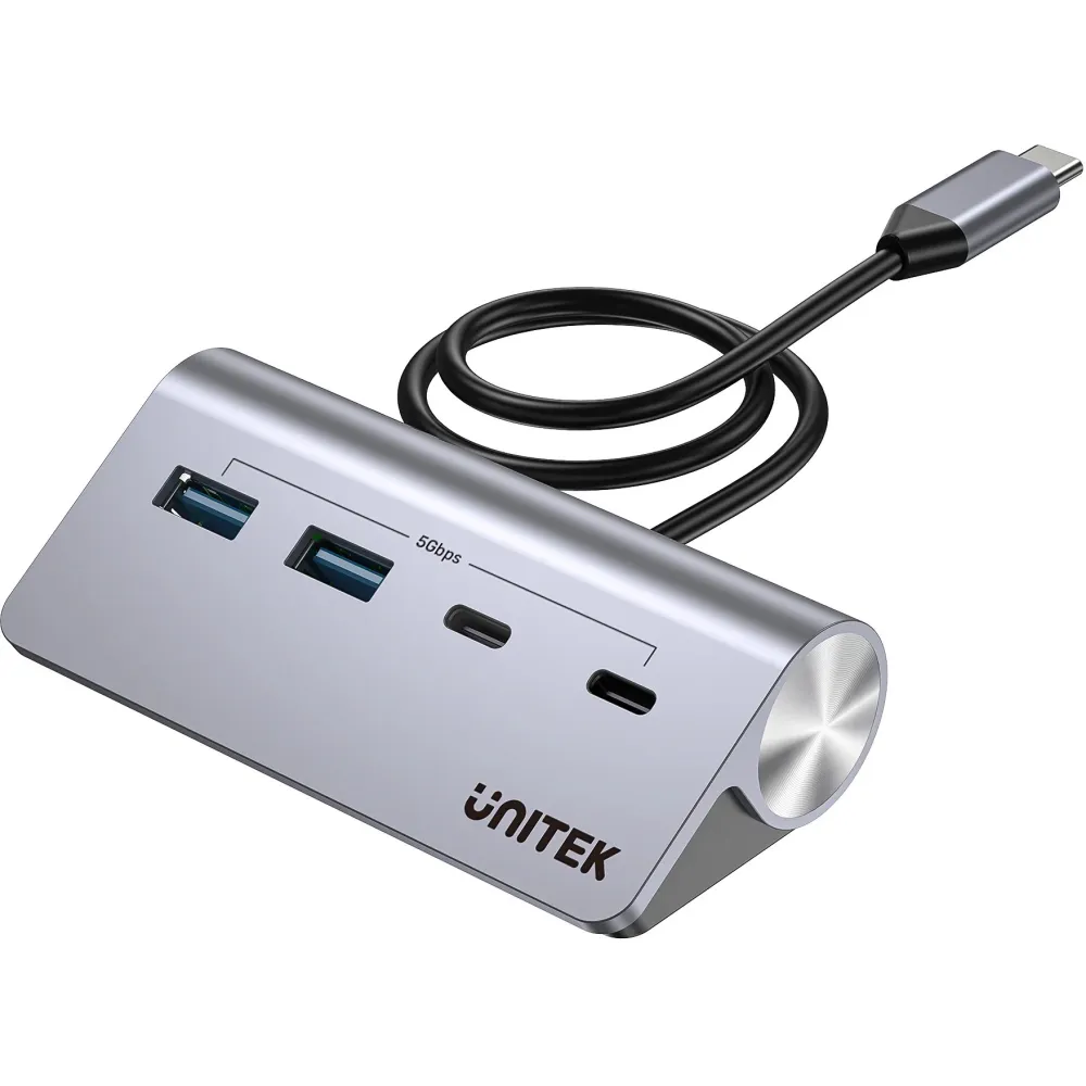 HUB USB Unitek uHUB Q4 4-in-1 USB-C Hub H1337AGY01 - 2x USB-C, 2x USB-A