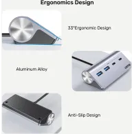 HUB USB Unitek uHUB Q4 4-in-1 USB-C Hub H1337AGY01 - 2x USB-C, 2x USB-A