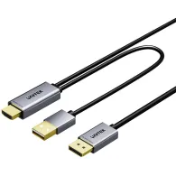 Aktywny kabel Unitek HDMI do DisplayPort V1714AGY01, 1,8 m, 4K 60 Hz, zasilanie USB-A, Czarny | Sklep ITnes.pl, IT for BUSINESS