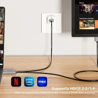 Aktywny kabel Unitek HDMI do DisplayPort V1714AGY01, 1,8 m, 4K 60 Hz, zasilanie USB-A, Czarny | Sklep ITnes.pl, IT for BUSINESS