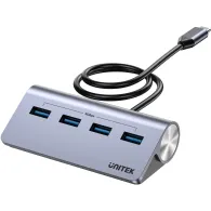 HUB USB Unitek uHUB Q4 4-in-1 USB -C Hub with 4 Ports USB-A H1337BGY01 - 4x USB-A