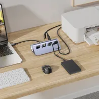HUB USB Unitek uHUB Q4 4-in-1 USB -C Hub with 4 Ports USB-A H1337BGY01 - 4x USB-A