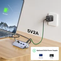 HUB USB Unitek uHUB Q4 4-in-1 USB -C Hub with 4 Ports USB-A H1337BGY01 - 4x USB-A