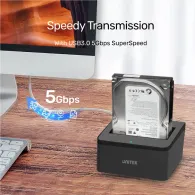 Stacja dokująca dla dysków Unitek USB3.0 to SATA6G Docking Station Y-1078 - SATA III, 2.5", 3.5", USB 3.0 5Gbps, Czarna