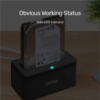 Stacja dokująca dla dysków Unitek USB3.0 to SATA6G Docking Station Y-1078 - SATA III, 2.5", 3.5", USB 3.0 5Gbps, Czarna