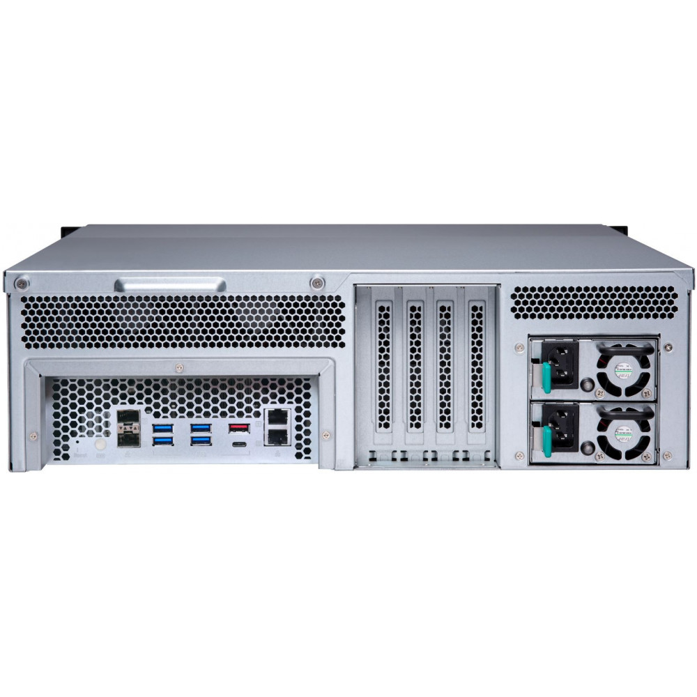 Serwer NAS QNAP Rack TS-H1677XU-RP-3700X-KR - Rack (3U)/AMD Ryzen 7 3700X/32 GB RAM/96 TB/16 wnęk/hot-swap/3 lata Door-to-Door - zdjęcie