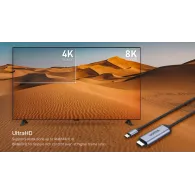 Kabel Adapter Unitek V1423BGY01 USB-C do HDMI - 8K 60Hz, kabel 1,8m
