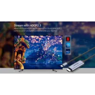 Kabel Adapter Unitek V1423BGY01 USB-C do HDMI - 8K 60Hz, kabel 1,8m