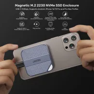 Obudowa na dysk Unitek M.2 2230 SSD PCIe/NVMe S1244AGY01 - Magnetyczny, Srebrna