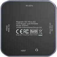 Czytnik kart magnetyczny Unitek 6-in-1 S1244CGY01 - USB-C 3.2 Gen 1, Szary