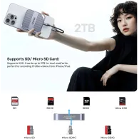 Czytnik kart magnetyczny Unitek 6-in-1 S1244CGY01 - USB-C 3.2 Gen 1, Szary