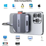 Czytnik kart magnetyczny Unitek 6-in-1 S1244CGY01 - USB-C 3.2 Gen 1, Szary