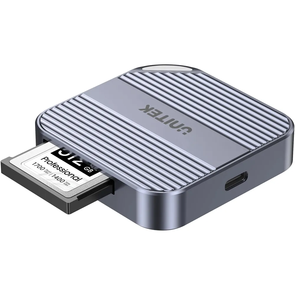 Czytnik kart CF Express typ B magnetyczny Unitek 6-in-1 S1244BGY01 - USB-C 3.2 Gen 2, Szary