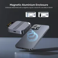 Czytnik kart CF Express typ B magnetyczny Unitek 6-in-1 S1244BGY01 - USB-C 3.2 Gen 2, Szary