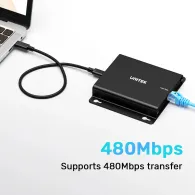 Przedłużacz Unitek USB-C na 4x USB-A przez Ethernet U1222ABK01-EU - zdjęcie poglądowe 5