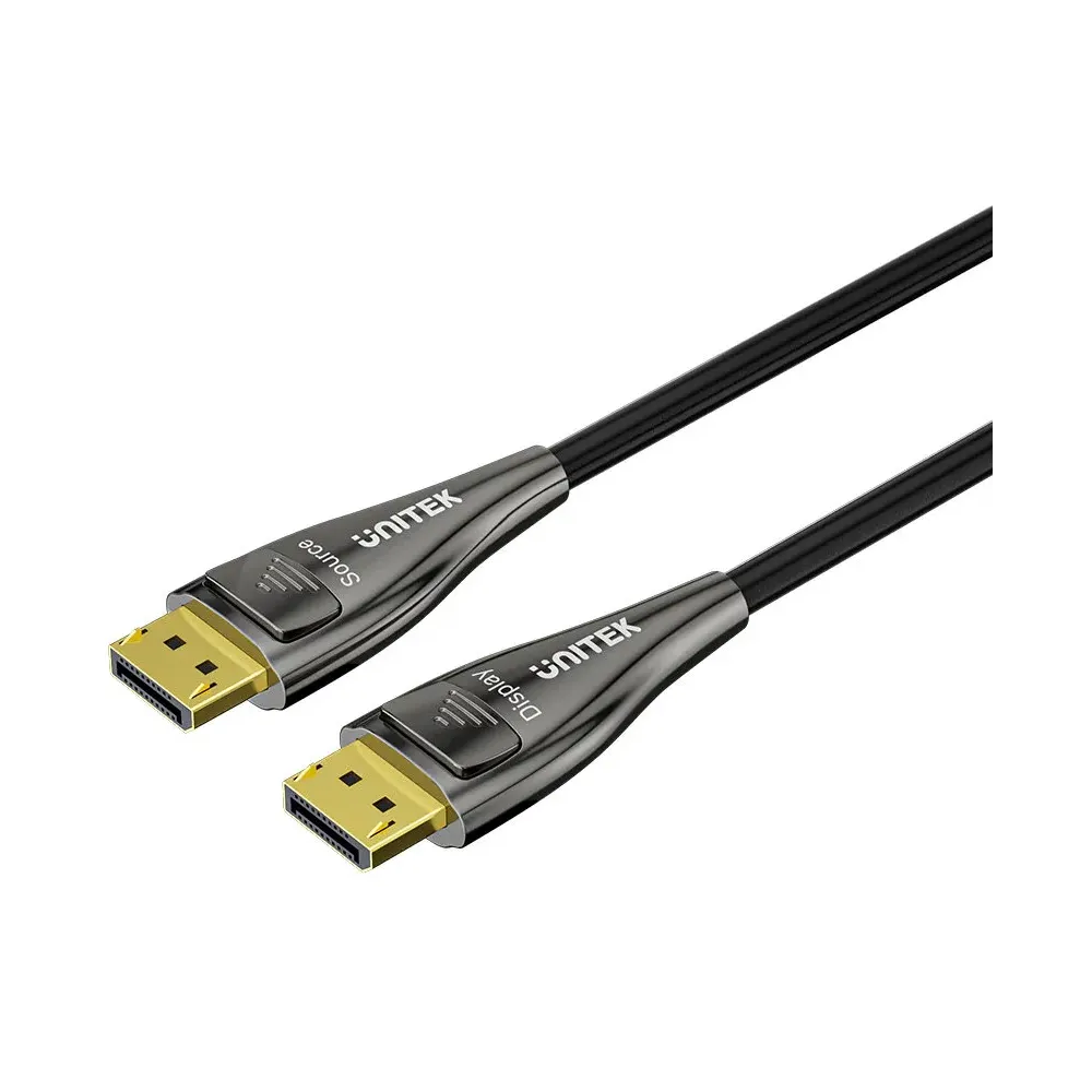 Kabel Unitek 8K Fiber Optic DisplayPort 2.1 C1631ABK01-20M, 20 m, 8K 120Hz, Czarny | Sklep ITnes.pl, IT for BUSINESS