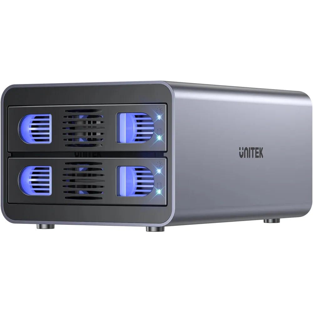 Obudowa Unitek 2 Bay External Hard Drive Enclosure S1308A01-EU - RAID 0,1, na dyski 2,5" i 3,5", USB-B 3.2 Gen 1