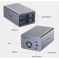 Obudowa Unitek 2 Bay External Hard Drive Enclosure S1308A01-EU - RAID 0,1, na dyski 2,5" i 3,5", USB-B 3.2 Gen 1