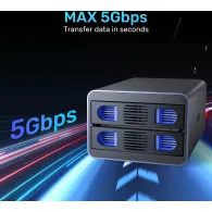 Obudowa Unitek 2 Bay External Hard Drive Enclosure S1308A01-EU - RAID 0,1, na dyski 2,5" i 3,5", USB-B 3.2 Gen 1