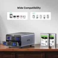 Obudowa Unitek 2 Bay External Hard Drive Enclosure S1308A01-EU - RAID 0,1, na dyski 2,5" i 3,5", USB-B 3.2 Gen 1