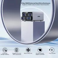 Obudowa Unitek 2 Bay RAID External Hard Drive Enclosure S1308B01-EU - RAID 0, 1, JBOD, na dyski 2,5" i 3,5", USB-B 3.2 Gen 1