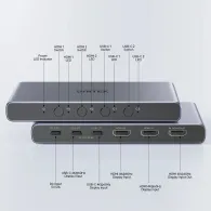 Przełącznik AV Unitek Przełącznik 4K HDMI/USB-C 4 in 1 V1313AGY01-EU, 3x HDMI, 2x USB-C DP | Sklep ITnes.pl, IT for BUSINESS