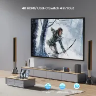Przełącznik AV Unitek Przełącznik 4K HDMI/USB-C 4 in 1 V1313AGY01-EU, 3x HDMI, 2x USB-C DP | Sklep ITnes.pl, IT for BUSINESS