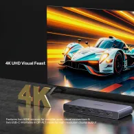 Przełącznik AV Unitek Przełącznik 4K HDMI/USB-C 4 in 1 V1313AGY01-EU, 3x HDMI, 2x USB-C DP | Sklep ITnes.pl, IT for BUSINESS