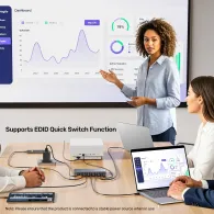 Przełącznik AV Unitek Przełącznik 4K HDMI/USB-C 4 in 1 V1313AGY01-EU, 3x HDMI, 2x USB-C DP | Sklep ITnes.pl, IT for BUSINESS