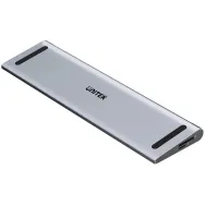 Stacja dokująca KVM z funkcją podstawki Unitek  uHUB15+ USB-C Triple 4K KVM Docking Station D1106AGY01 - Szara
