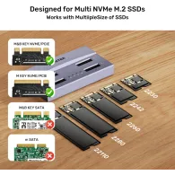 Stacja dokująca dla dysków M.2 Unitek USB4 4-Bay M.2 SSD Docking Station S1243BGY01-EU - 4x M.2