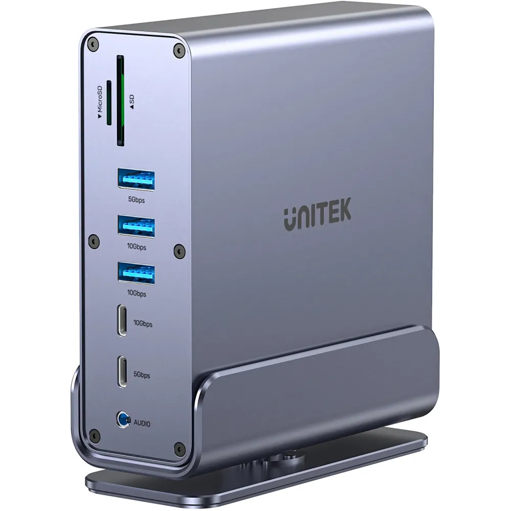Stacja dokująca Unitek Universal DisplayLink Triple 4K Docking Station D1135AGY01 - Szara