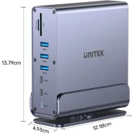 Stacja dokująca Unitek Universal DisplayLink Triple 4K Docking Station D1135AGY01 - Szara