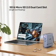 Stacja dokująca Unitek Universal DisplayLink Triple 4K Docking Station D1135AGY01 - Szara