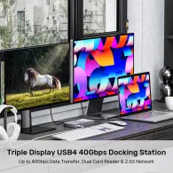 Stacja dokująca Unitek Triple Display USB4 40Gbps Docking Station D1117AGY01-EU - Szara