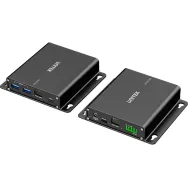 Przedłużacz Unitek USB-C na 2x USB-A przez Ethernet U1337BBK01-EU - Zasięg do 100 m, 5Gbps