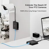 Przedłużacz Unitek USB-C na 2x USB-A przez Ethernet U1337BBK01-EU, Zasięg do 100 m, 5Gbps | Sklep ITnes.pl, IT for BUSINESS