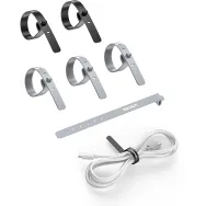 Zestaw silikonowych opasek kablowych Unitek FlexiTie Cable Organizer OT1095A03 - Czarne, Szare