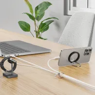 Zestaw silikonowych opasek kablowych Unitek FlexiTie Cable Organizer OT1095A03 - Czarne, Szare