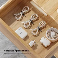 Zestaw silikonowych opasek kablowych Unitek FlexiTie Cable Organizer OT1095A03 - Czarne, Szare