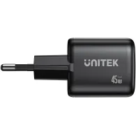 Ładowarka sieciowa Unitek Zeno 45W GaN Wall Charger P1129ABK01-EU - 2x USB-C, Czarna