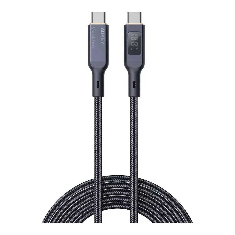 Kabel AUKEY USB-C do USB-C CB-MCC102, PD 100W, 1,8 m, Czarny | Sklep ITnes.pl, IT for BUSINESS
